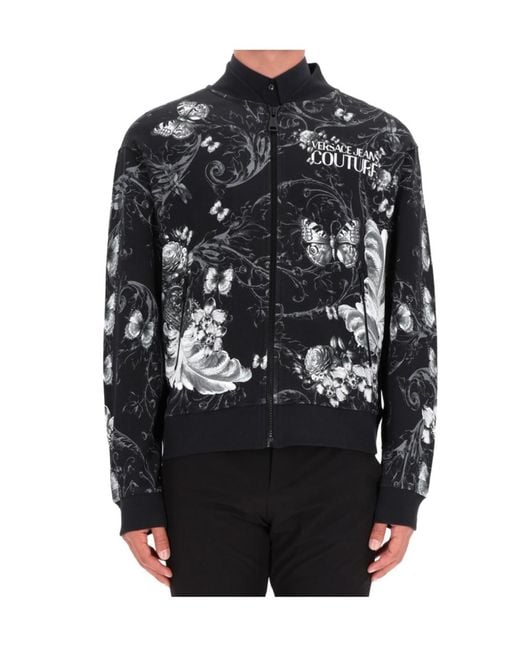Versace Jeans Black Couture Zipped Bomber Jacket for men