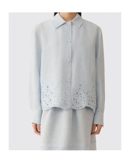 Fabiana Filippi Blue Long Sleeve Jacket