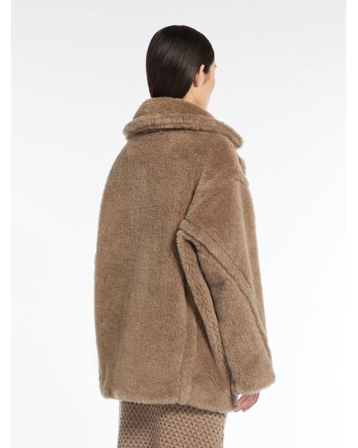 Max Mara Brown Espero Faux-Fur Double-Breasted Coat