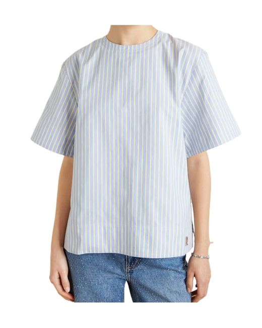 Rabanne Blue Striped T-Shirt