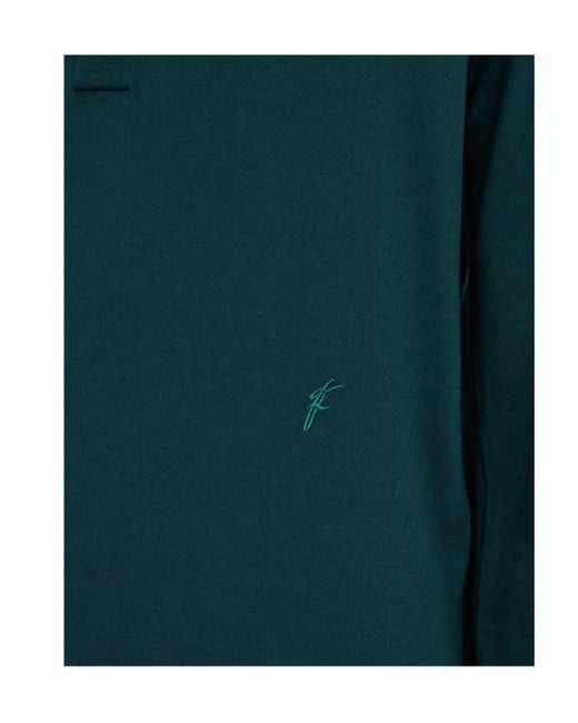 Ferragamo Green Ferragamo Long-Sleeved Polo Shirt for men