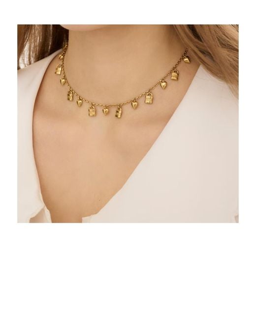 Chloé Metallic Chloé Mini Paddington Charm Necklace