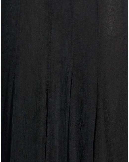Chloé Black Solid-Color Chiffon A-Line Skirt
