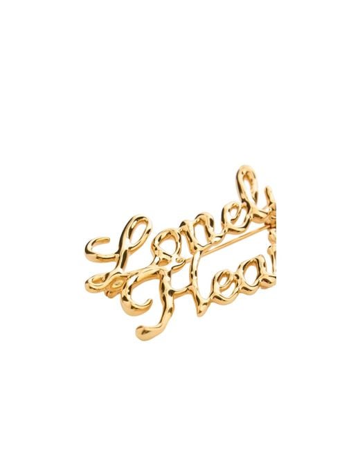 Jil Sander Metallic Letter Brooch