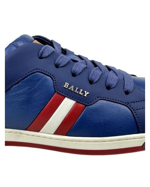 Bally Blue Logo Casual Sneakers for men