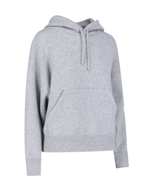 Bottega Veneta Gray Long-Sleeved Drawstring Hoodie
