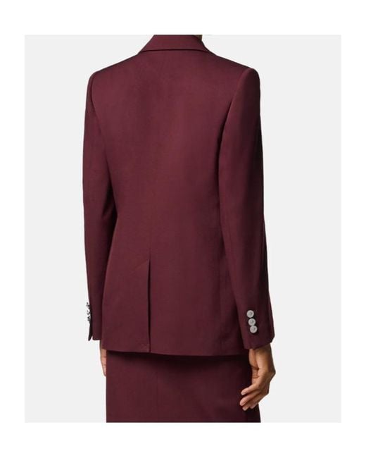 Versace Purple Single-Breasted Tailored Blazer