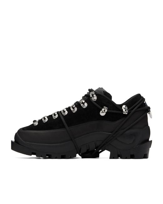 HELIOT EMIL Black Low Hiking Lace-Up Ankle Boots for men