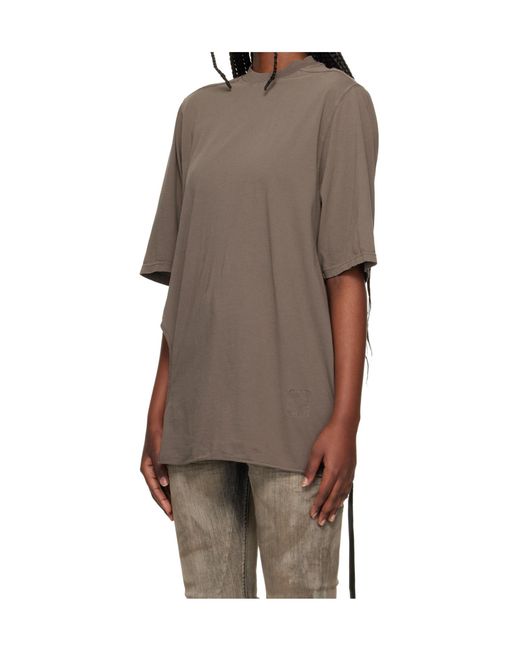 Rick Owens Gray Short-Sleeved T-Shirt