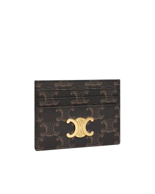 Céline Black Triomphe Card Holder