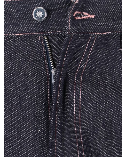 PDF CHANNEL Blue Pdf Oversized Wide-Leg Jeans for men