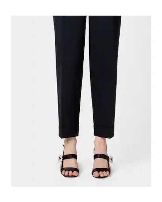 Roger Vivier Black Efflorescence Satin Sandals
