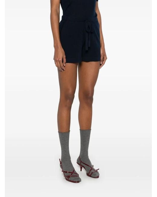 P.A.R.O.S.H. Blue Fine-Knit Mini Shorts