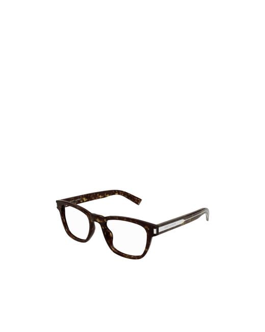 Saint Laurent White Eyewear Square Frame Glasses for men