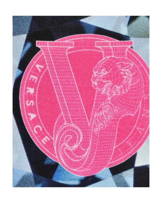Versace Jeans White Round-Necked Logo T-Shirt for men