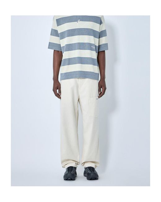 Stone Island White Mid Rise Straight-Leg Trousers for men