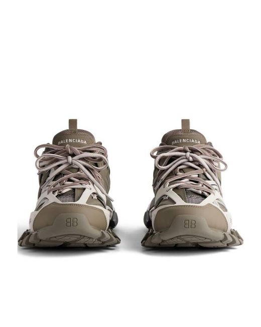 Balenciaga Gray Track Lace-Up Sneakers for men