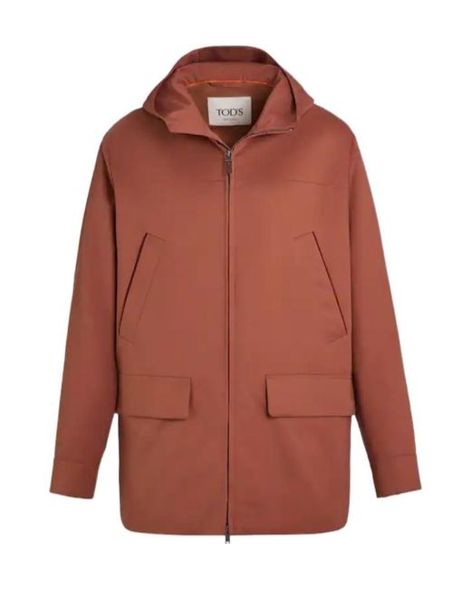 Tod's Red Long-Sleeved Casual Jacket for men