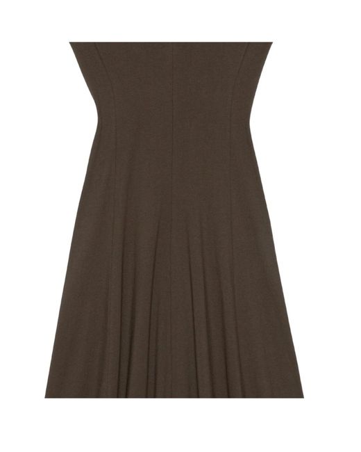 FRAME Brown V-Neck Dress