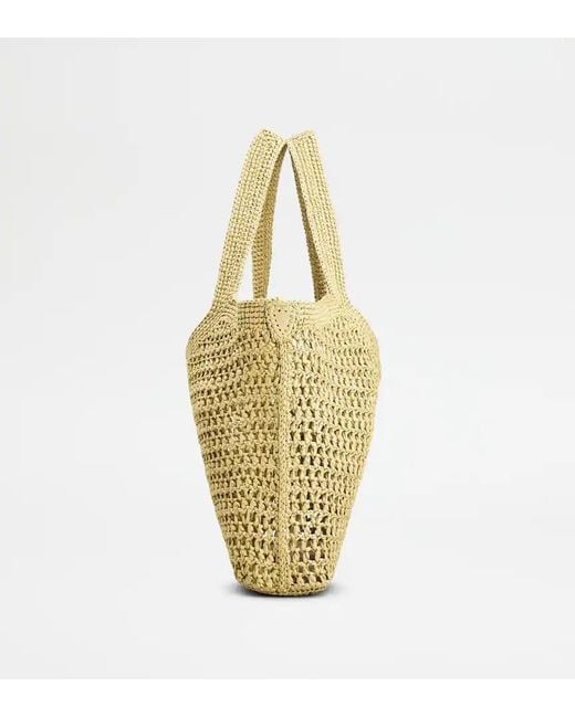Tod's Metallic Shopping Bag