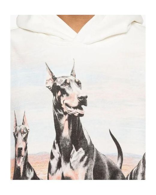 Represent White Long-Sleeved Hoodie for men