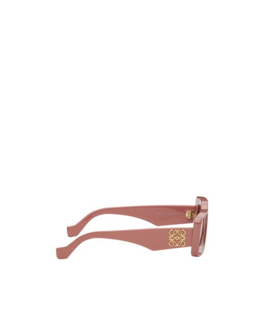 Loewe Pink Rectangular Frame Sunglasses