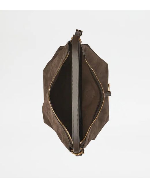 Tod's Brown T Timeless Medium Shoulder Bag