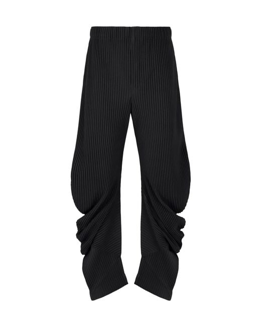 Homme Plissé Issey Miyake Black Pleated Trousers for men