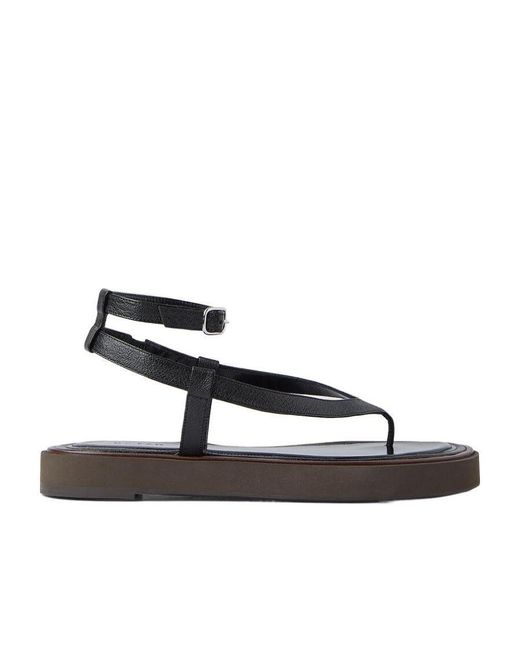 By Far Black Cece Wraparound Sandals