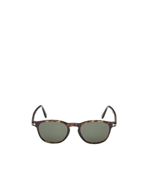 Tom Ford Metallic Eyewear Holt Round Frame Sunglasses for men