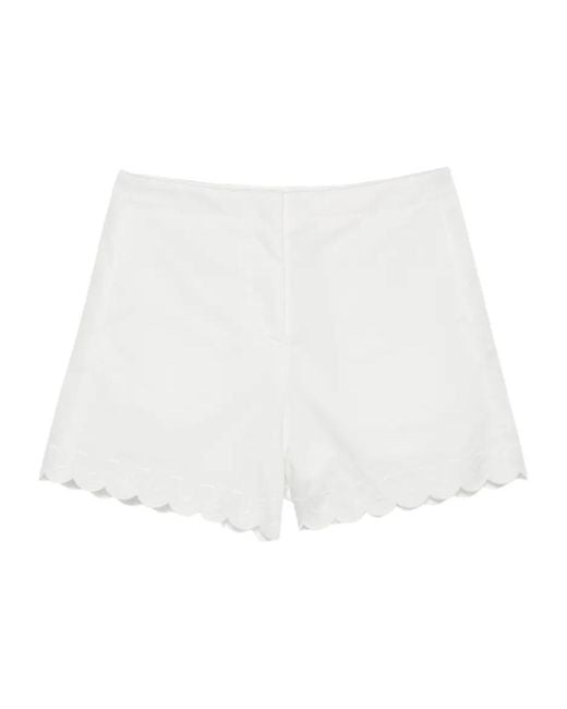 Low Classic White Scalloped Shorts