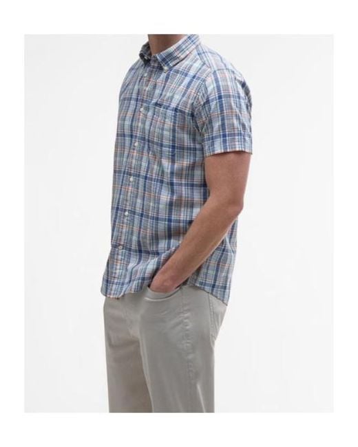 Barbour Blue Plaid Shirt for men