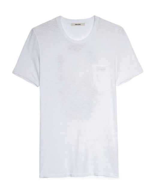 Zadig & Voltaire White Crew Neck T-Shirt for men