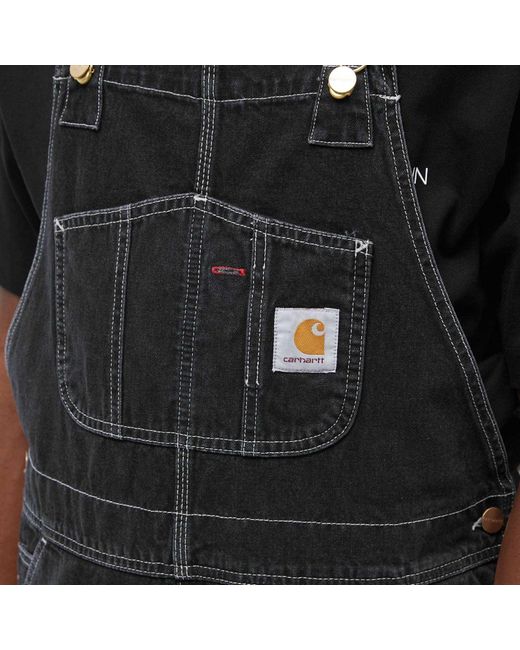 Carhartt Black Logo-Patch Straight-Leg Dungarees for men