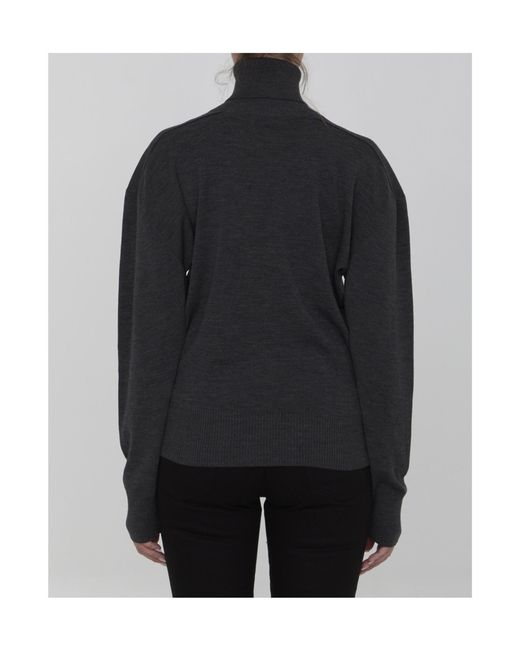 Burberry Gray Long Sleeved Turtleneck Jumper