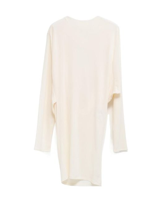 Jacquemus White Long-Sleeved Dress