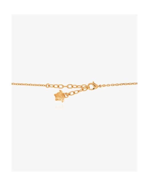 Versace White Medusa Pendant Necklace for men