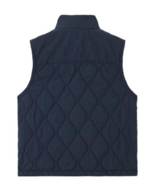 Stone Island Blue Padded Vest With Soft Feel And Anti-Drop for men