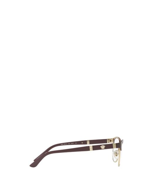 Versace White Eyewear Geometric Frame Glasses