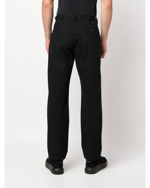 McQueen Black Straight Leg Trousers for men