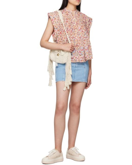 Isabel Marant White Austen Logo-Print Flatform Sneakers