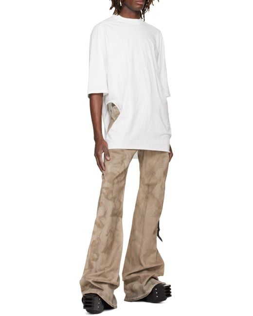 Rick Owens White Subhuman Jumbo Cotton T-Shirt for men