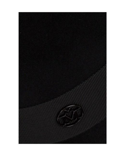 Maison Michel Black Henrietta Fedora Hat
