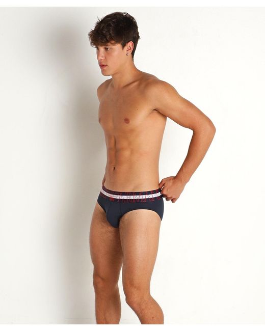 Emporio Armani Blue Briefs Pants for men
