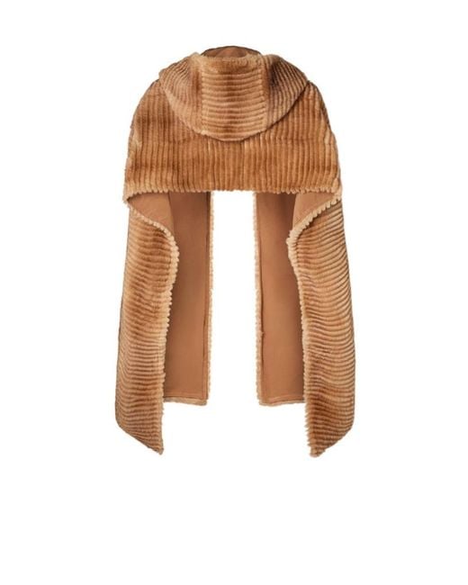 Fendi Brown Mink Travel Scarf