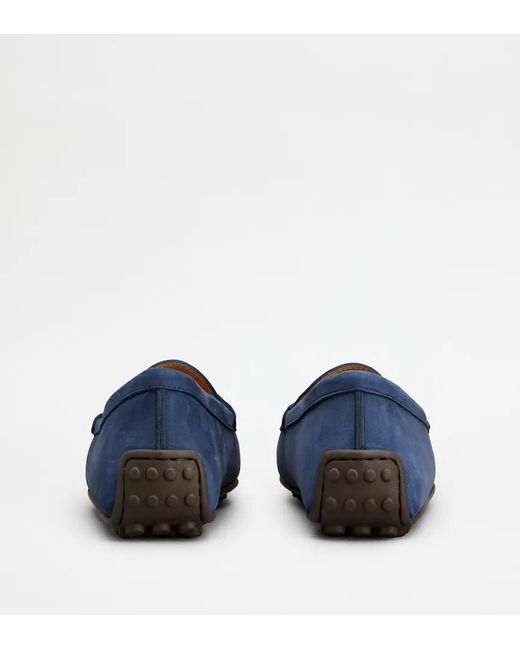 Tod's Blue Oval-T Loafers