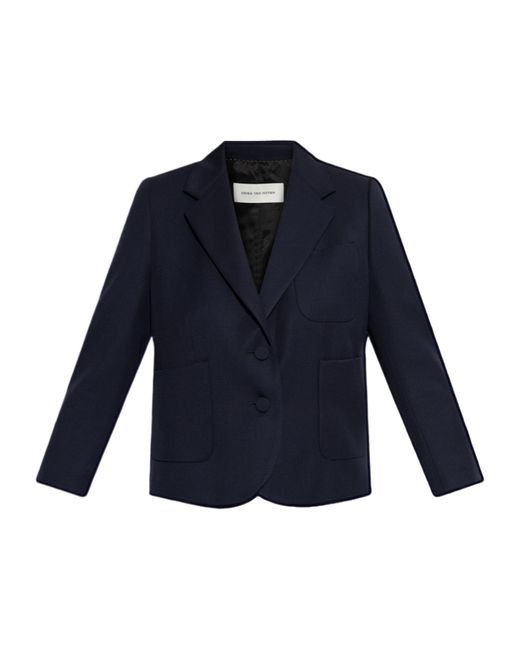 Dries Van Noten Blue Long-Sleeved Casual Jacket