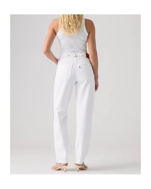 Levi's White Loose Taper Jeans
