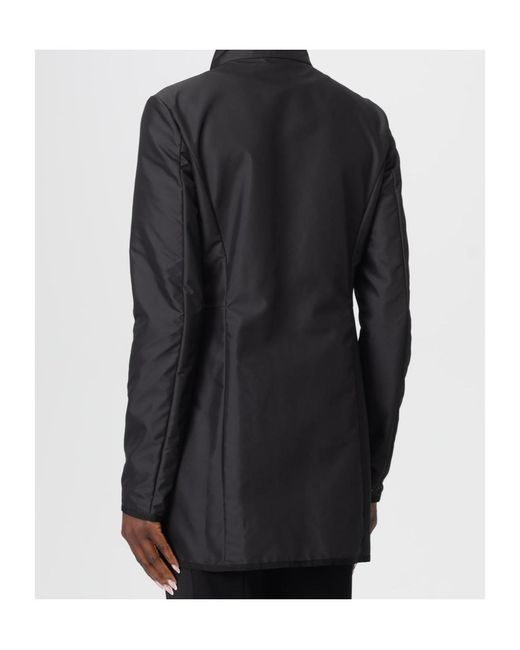 Fay Black High Neck Car Coat