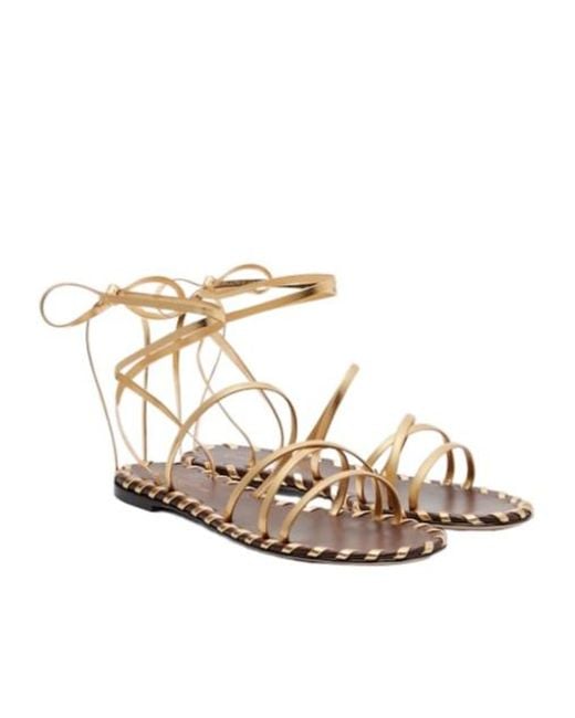 Gianvito Rossi Metallic Comfortable Casual Sandals